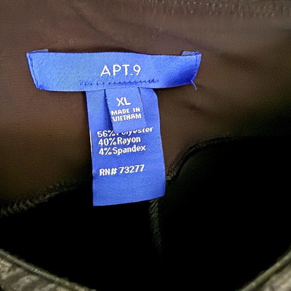 Apt. 9 Womens’ Charcoal Plaid Dress Pants - Picture 3 of 5